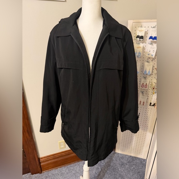 Gallery Jackets & Blazers - Gallery Women’s Black Wind/Raincoat